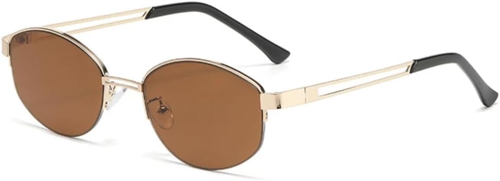 Популярные модные овальные солнцезащитные очки для женщин в винтажном стиле, полуободковые, с прозрачными линзами Ocean, защита от УФ-излучения UV400, для мужчин TVTBBVV, Golden Tea
Популярные модные овальные солнцезащитные очки для женщин в винтажном стиле, полуободковые, с прозрачными линзами Ocean, защита от УФ-излучения UV400, для мужчин TVTBBVV, Golden Tea