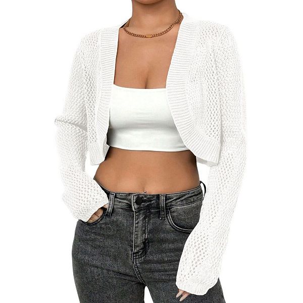 Болеро-шраг с ажурной вязкой Yesfashion, White
Болеро-шраг с ажурной вязкой Yesfashion, White