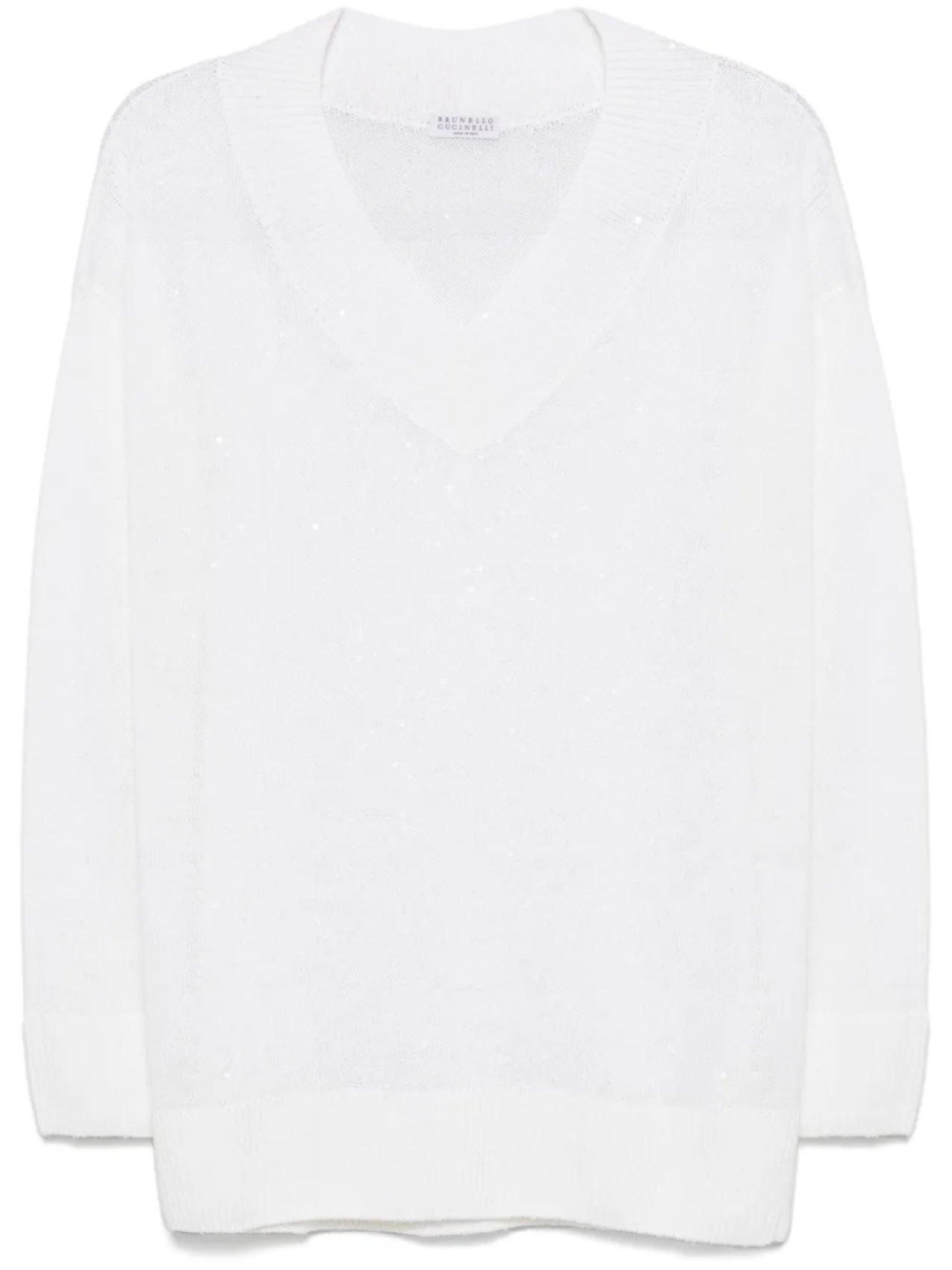 Brunello Cucinelli свитер с пайетками, нейтральный
Brunello Cucinelli свитер с пайетками, нейтральный