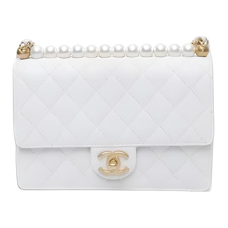 CHANEL Сумка через плечо на цепочке из телячьей кожи, кроссбоди, женская, белая
CHANEL Сумка через плечо на цепочке из телячьей кожи, кроссбоди, женская, белая