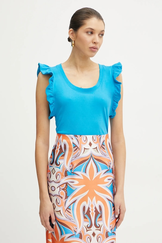 Хлопковая футболка TANKI Silvian Heach, синий
Хлопковая футболка TANKI Silvian Heach, синий