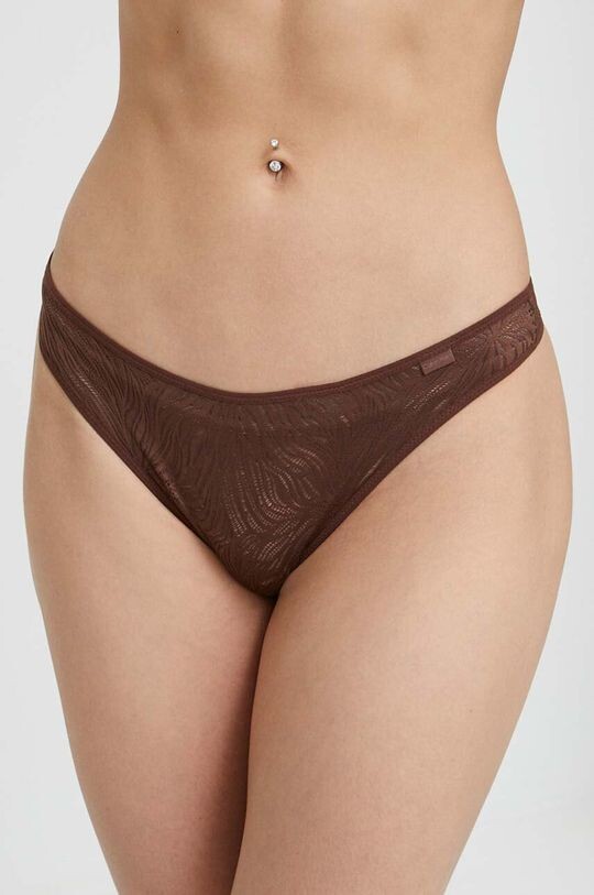 Стринги Calvin Klein Underwear, коричневый 
Стринги Calvin Klein Underwear, коричневый