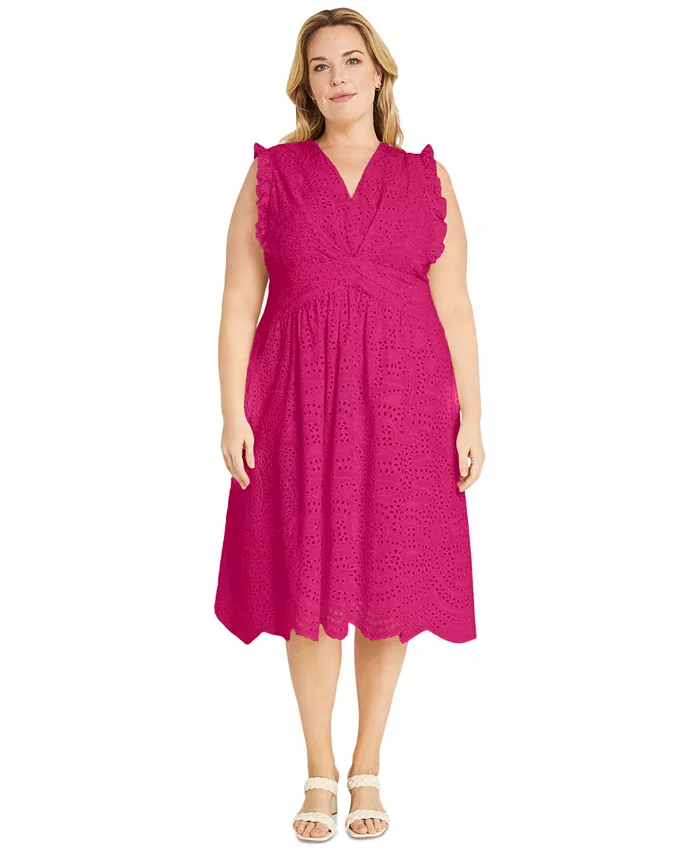 Платье миди больших размеров с люверсами Maggy London, розовый
Платье миди больших размеров с люверсами Maggy London, розовый