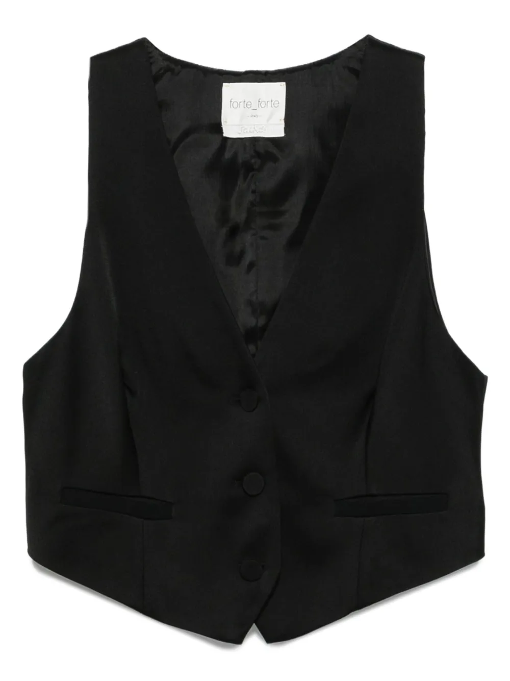 Топ с V-образным вырезом Forte Forte, черный
Топ с V-образным вырезом Forte Forte, черный