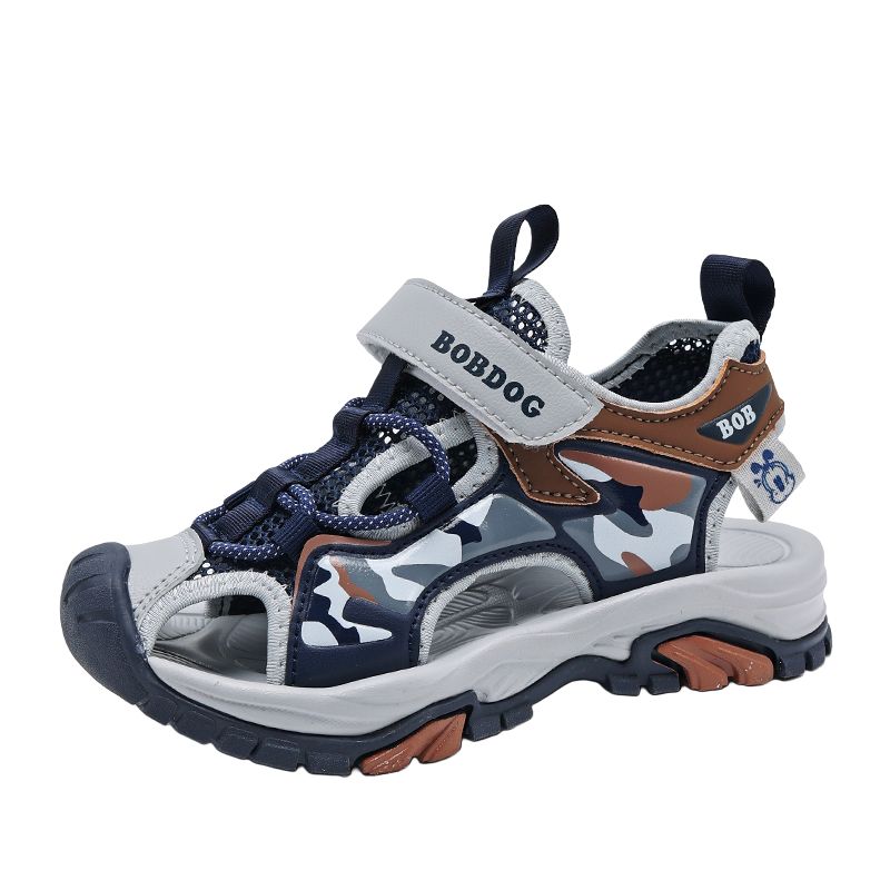 Детские сандалии с противоскользящей подошвой, амортизирующей, устойчивой к истиранию и отскоку, дышащей подошвой BOBDOG, синий/серый/коричневый
Детские сандалии с противоскользящей подошвой, амортизирующей, устойчивой к истиранию и отскоку, дышащей подошвой BOBDOG, синий/серый/коричневый