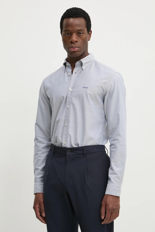 Хлопковая рубашка Boss, серый
Хлопковая рубашка Boss, серый