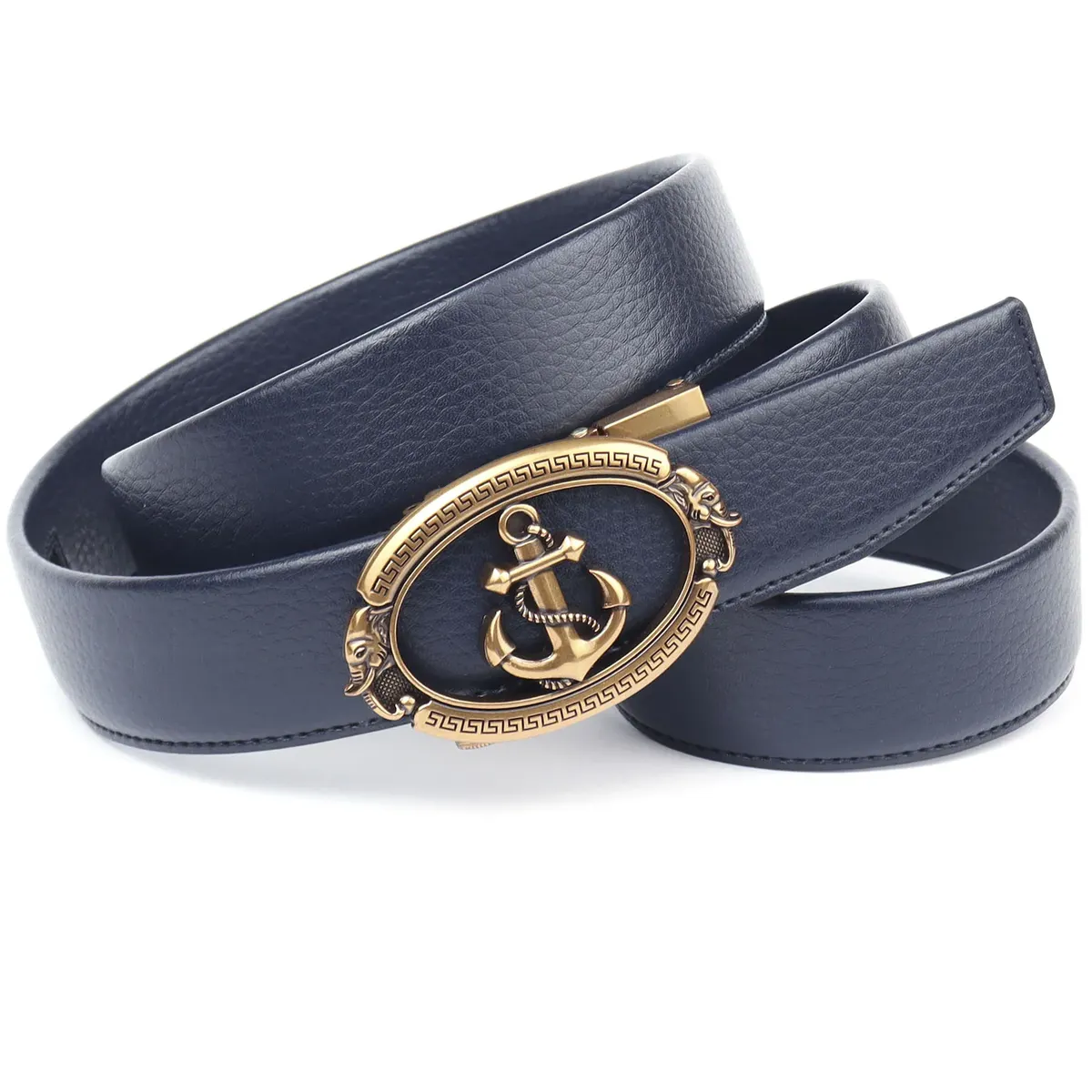 Кожаный ремень Anthoni Crown, мужской кожаный ремень с якорной пряжкой, синий
Кожаный ремень Anthoni Crown, мужской кожаный ремень с якорной пряжкой, синий