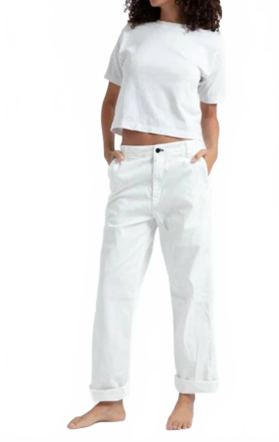 Свободные брюки-чинос с низкой посадкой цвета слоновой кости ASKK NY 
Свободные брюки-чинос с низкой посадкой цвета слоновой кости ASKK NY