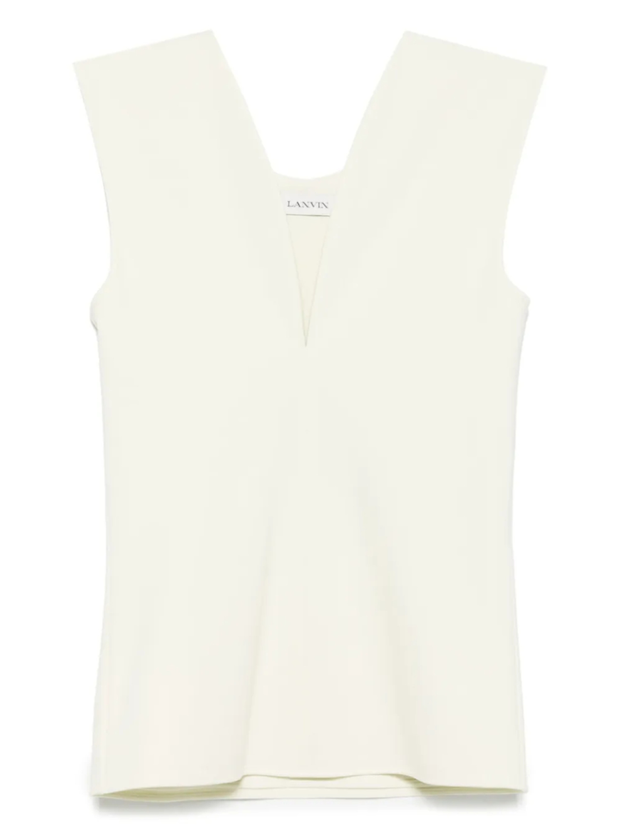 Топ с глубоким V-образным вырезом Lanvin, нейтральный 
Топ с глубоким V-образным вырезом Lanvin, нейтральный