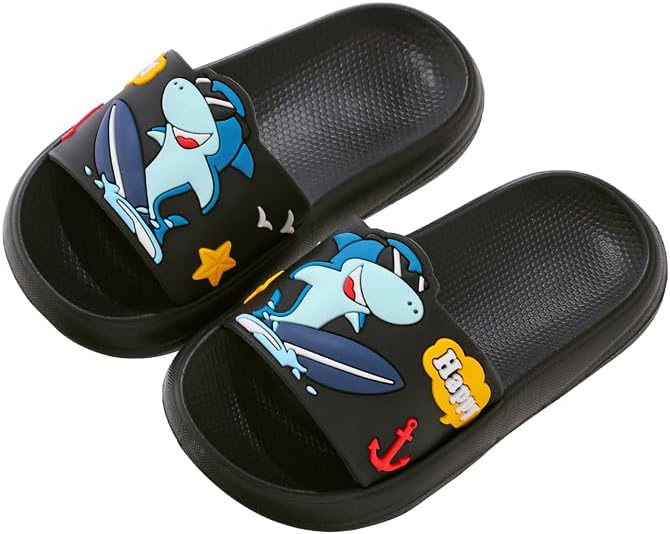 Детские шлепанцы с мультяшной акулой для серфинга, летние пляжные и бассейные тапочки, черные Novahaus
Детские шлепанцы с мультяшной акулой для серфинга, летние пляжные и бассейные тапочки, черные Novahaus