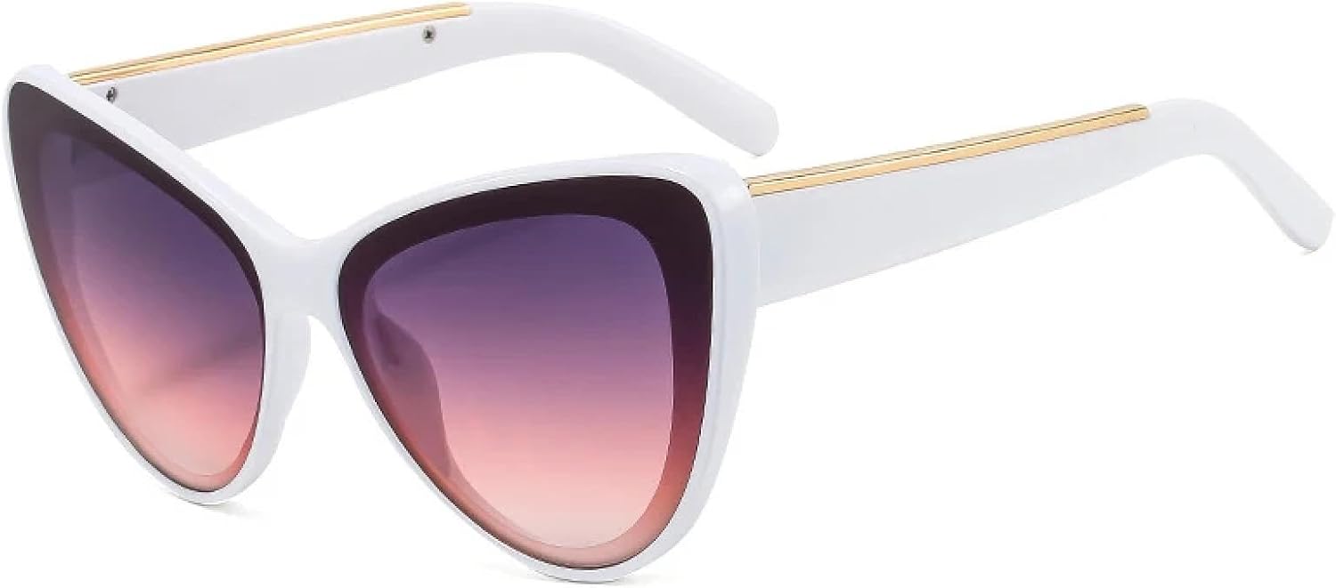 Модные солнцезащитные очки большого размера «кошачий глаз» для женщин, ретро-стиль с металлическим декором, трендовые солнцезащитные очки для мужчин с градиентным покрытием, защита от УФ-излучения UV400 WNCKSQ, White Purple Pink
Модные солнцезащитные очки большого размера «кошачий глаз» для женщин, ретро-стиль с металлическим декором, трендовые солнцезащитные очки для мужчин с градиентным покрытием, защита от УФ-излучения UV400 WNCKSQ, White Purple Pink