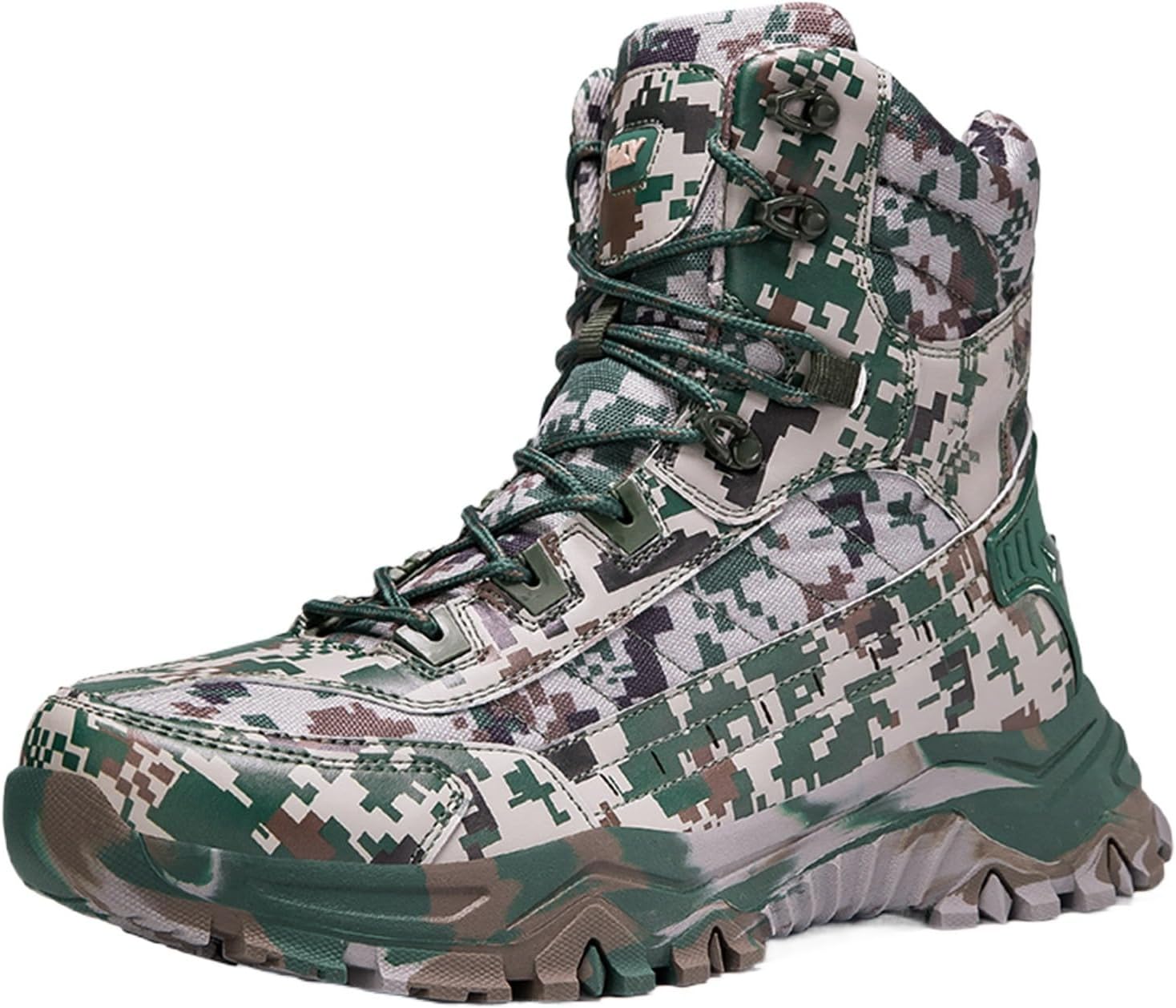 Мужские высокие ботинки с шнуровкой, военные тактические, легкие, с дышащей сетчатой подкладкой, камуфляжные, с противоскользящей подошвой, поддержкой свода стопы, для походов, кемпинга Tengfeifly, зеленый
Мужские высокие ботинки с шнуровкой, военные тактические, легкие, с дышащей сетчатой подкладкой, камуфляжные, с противоскользящей подошвой, поддержкой свода стопы, для походов, кемпинга Tengfeifly, зеленый