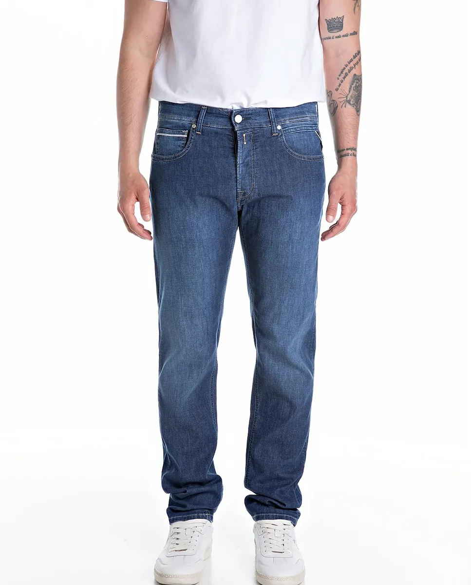 Мужские джинсы прямого кроя с пятью карманами Replay, синий
Мужские джинсы прямого кроя с пятью карманами Replay, синий
