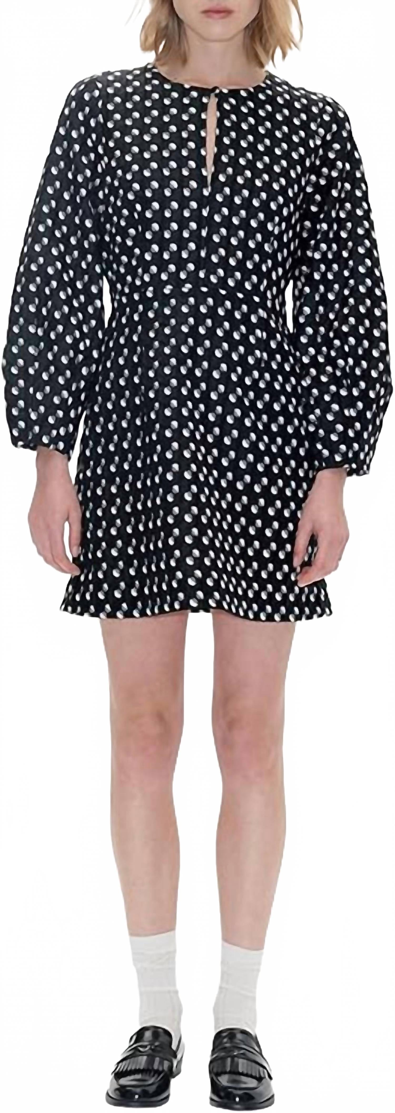 Платье Afifa в черном жаккарде в горошек BAUM UND PFERDGARTEN
Платье Afifa в черном жаккарде в горошек BAUM UND PFERDGARTEN