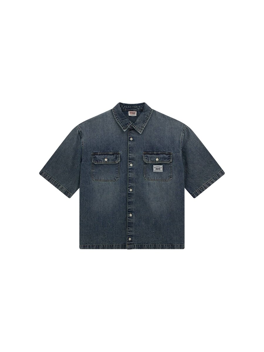 Рубашка на пуговицах GUESS, синий 
Рубашка на пуговицах GUESS, синий