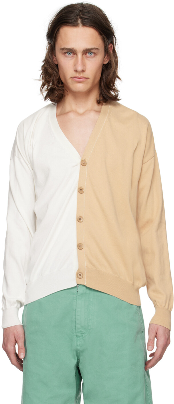 Кардиган бежевого и кремового цвета со вставками MM6 Maison Margiela
Кардиган бежевого и кремового цвета со вставками MM6 Maison Margiela