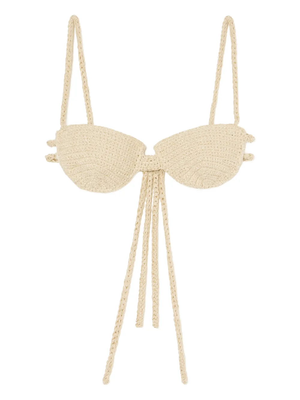 Бюстгальтер балконет с завязками Alanui, бежевый
Бюстгальтер балконет с завязками Alanui, бежевый