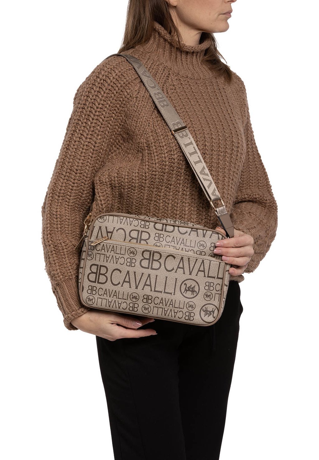 Сумка через плечо Across body bag B.Cavalli, бежевый 
Сумка через плечо Across body bag B.Cavalli, бежевый