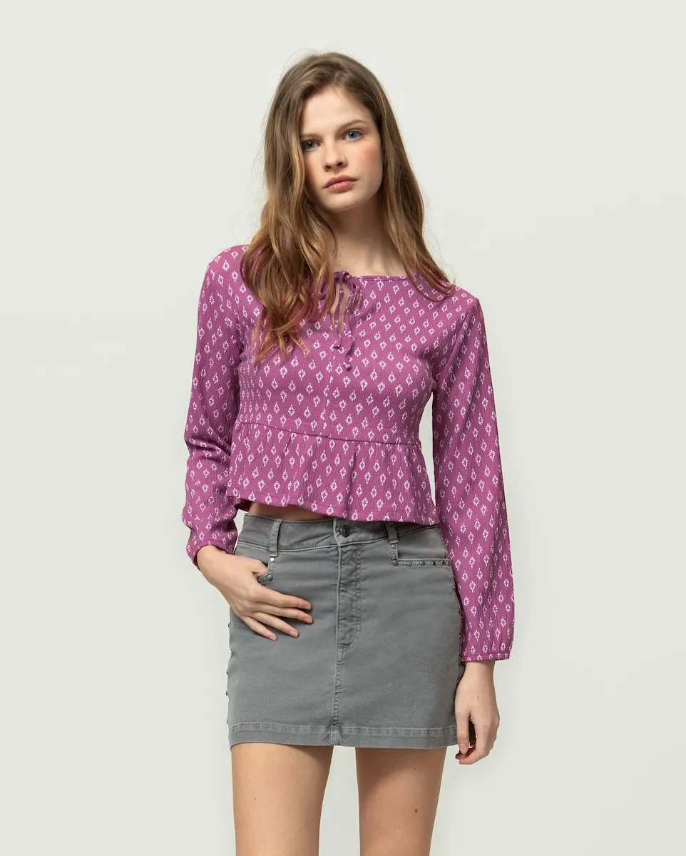 Женский топ с принтом, длинными рукавами и бантом на шее Noon, розовый
Женский топ с принтом, длинными рукавами и бантом на шее Noon, розовый