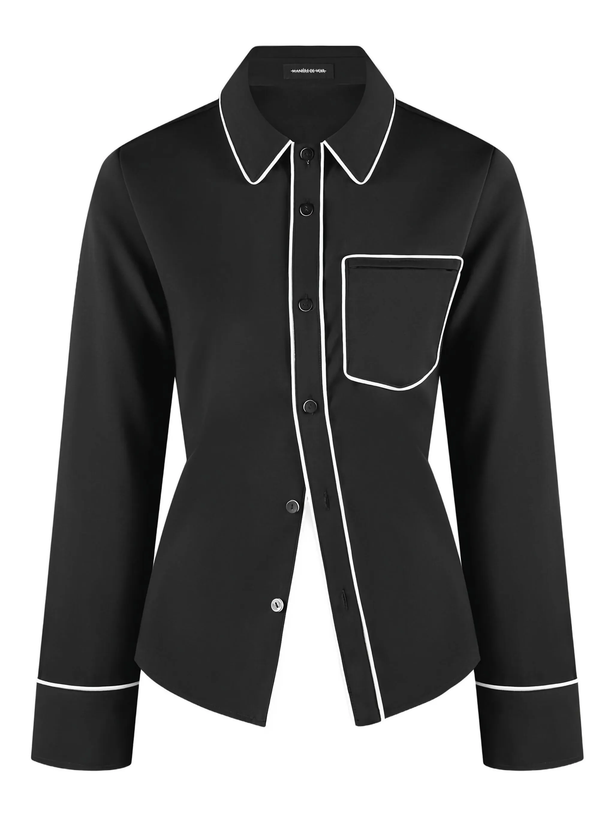Рубашка с контрастной отделкой Manière De Voir, черный
Рубашка с контрастной отделкой Manière De Voir, черный