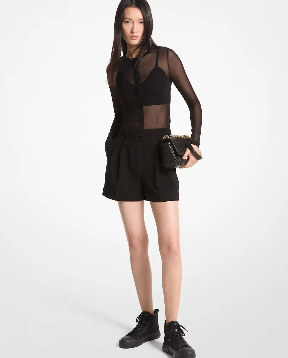 Однотонные женские шорты из крепа Michael Michael Kors, черный
Однотонные женские шорты из крепа Michael Michael Kors, черный