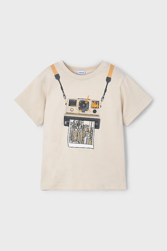Детская хлопковая футболка Mayoral, бежевый
Детская хлопковая футболка Mayoral, бежевый