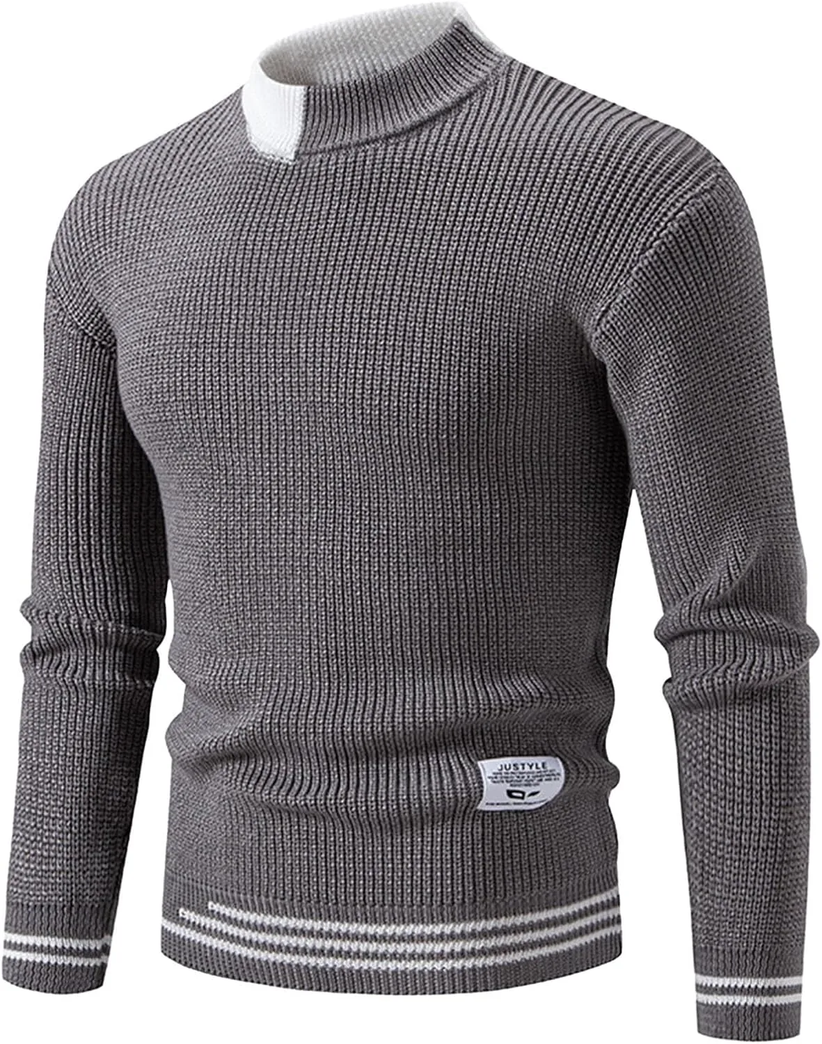 Базовый вязаный свитер мужской с длинным рукавом и воротником стойкой
Базовый вязаный свитер мужской с длинным рукавом и воротником стойкой