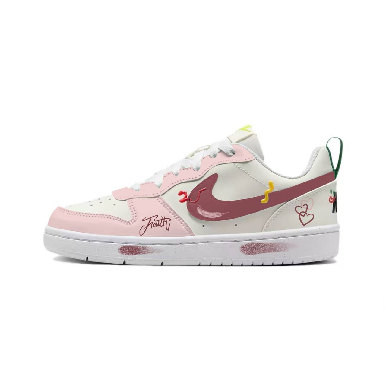 Nike Court Borough нескользящие низкие скейтерские кроссовки pink white детские
Nike Court Borough нескользящие низкие скейтерские кроссовки pink white детские