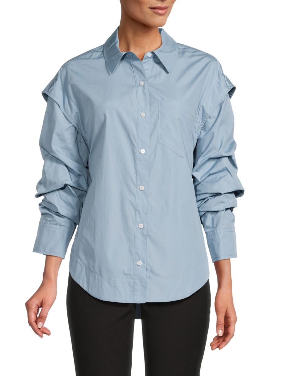 Рубашка Marley с присборенными рукавами Derek Lam 10 Crosby, светло-синий
Рубашка Marley с присборенными рукавами Derek Lam 10 Crosby, светло-синий