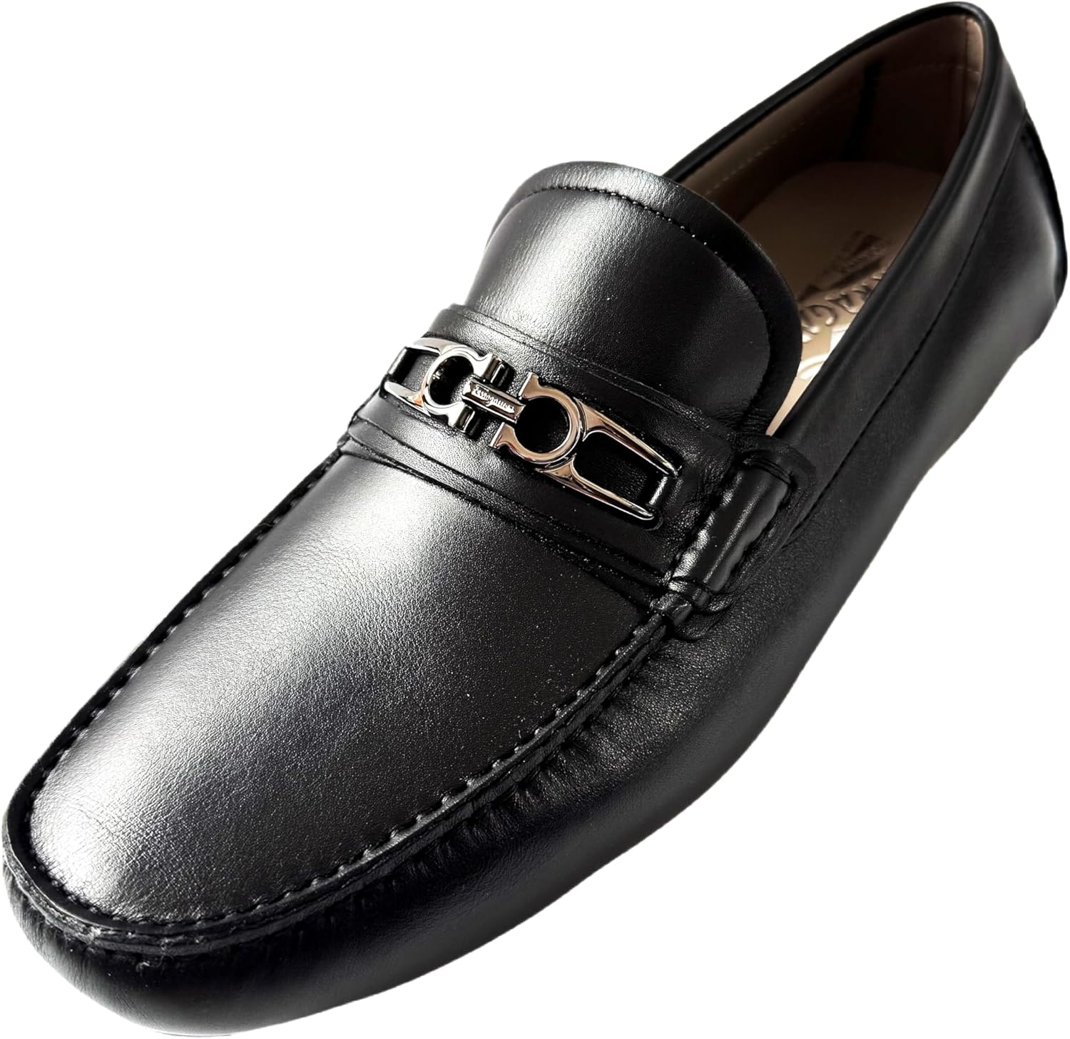 Мужские лоферы Ferragamo Lagos Gancini Bit, черная кожа, водители, классические без шнурков (Salvatore)
Мужские лоферы Ferragamo Lagos Gancini Bit, черная кожа, водители, классические без шнурков (Salvatore)