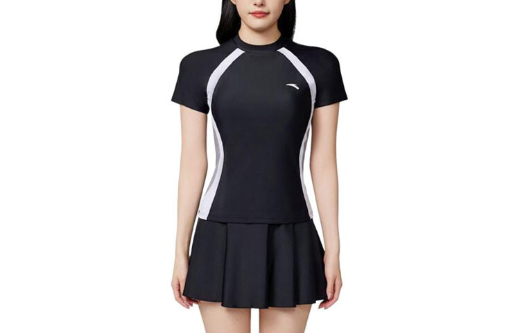 Раздельный купальник женский базовый черный/чисто белый/светло-серый Anta
Раздельный купальник женский базовый черный/чисто белый/светло-серый Anta