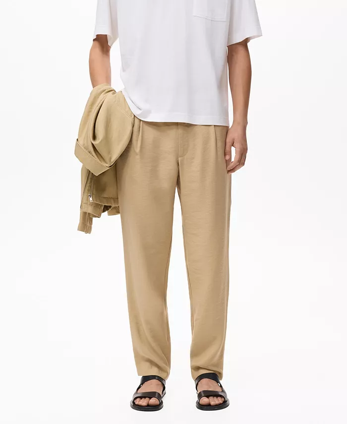 Мужские прямые брюки со складками Mango, загар/бежевый
Мужские прямые брюки со складками Mango, загар/бежевый