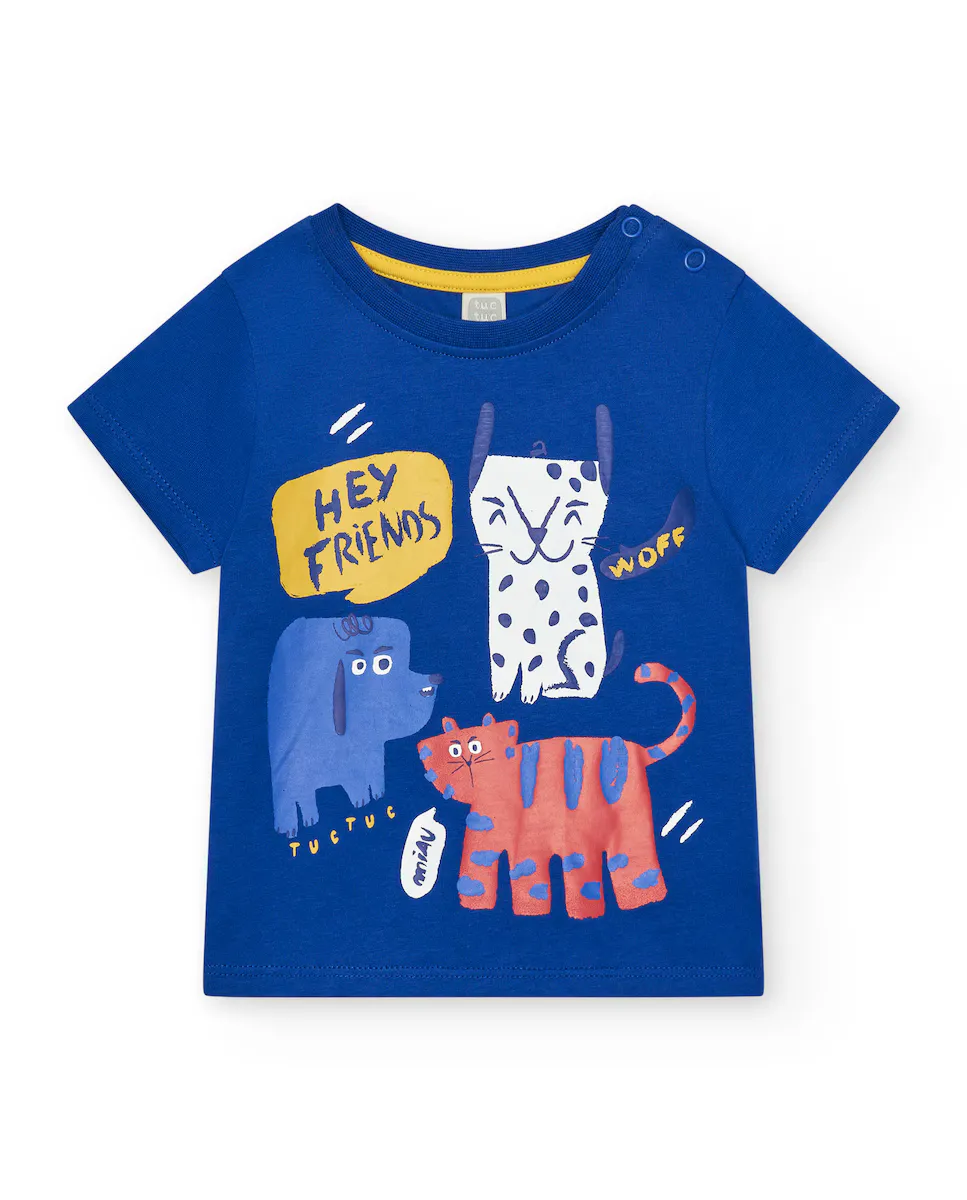 Футболка для мальчика с рисунком спереди и застежкой на плечо Tuc tuc, синий
Футболка для мальчика с рисунком спереди и застежкой на плечо Tuc tuc, синий