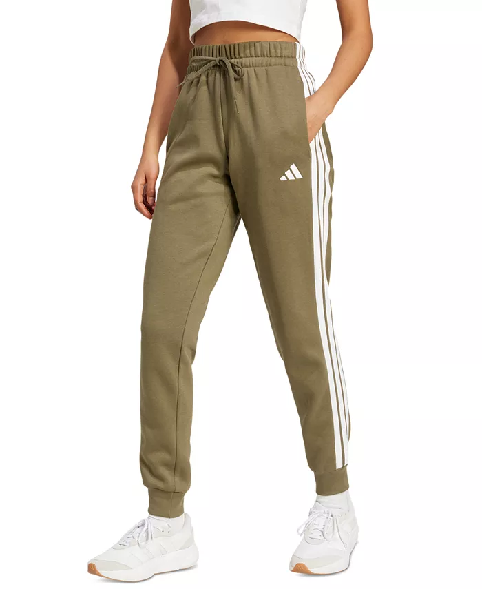 Женские брюки Essentials с тремя полосками из флиса Slim Adidas, зеленый
Женские брюки Essentials с тремя полосками из флиса Slim Adidas, зеленый