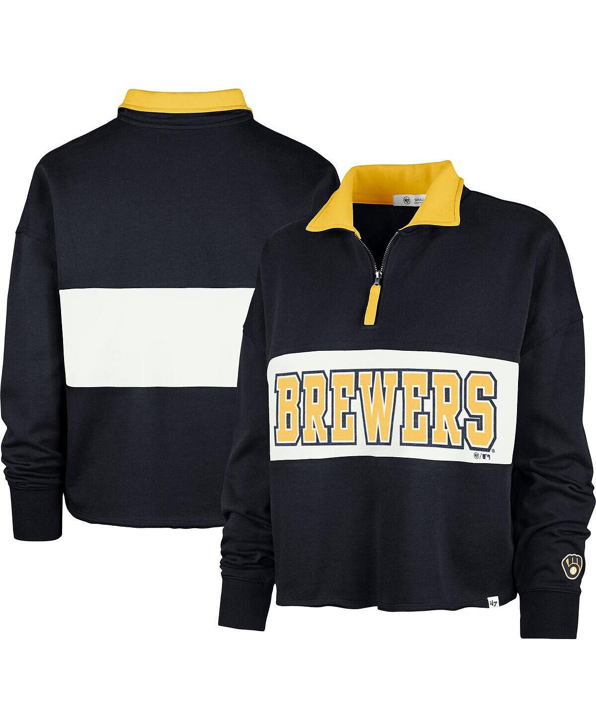 Женский темно-синий укороченный топ с молнией в четверть Milwaukee Brewers Remi '47 Brand, темно-синий
Женский темно-синий укороченный топ с молнией в четверть Milwaukee Brewers Remi '47 Brand, темно-синий