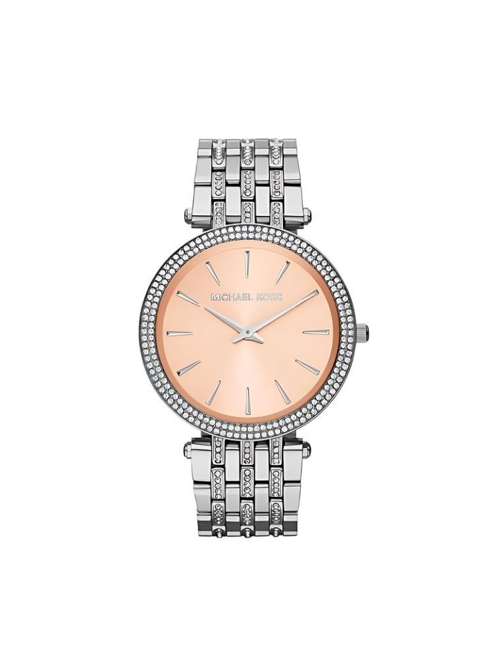 Michael Kors Серебряные часы, кожаный ремешок, модель: MK3218 Darci
Michael Kors Серебряные часы, кожаный ремешок, модель: MK3218 Darci