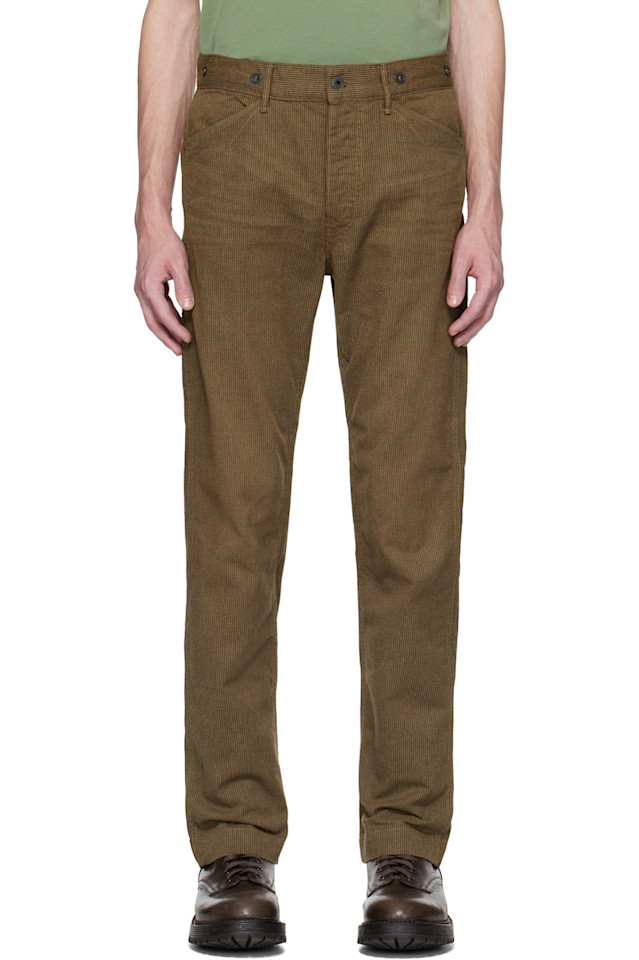 Полосатые брюки из твила Rrl, коричневый
Полосатые брюки из твила Rrl, коричневый