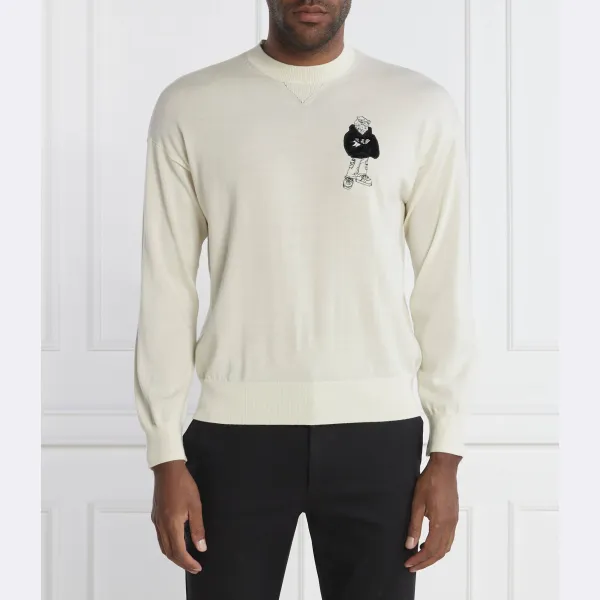 Пуловер из шерстяного свитшота Emporio Armani, белый
Пуловер из шерстяного свитшота Emporio Armani, белый