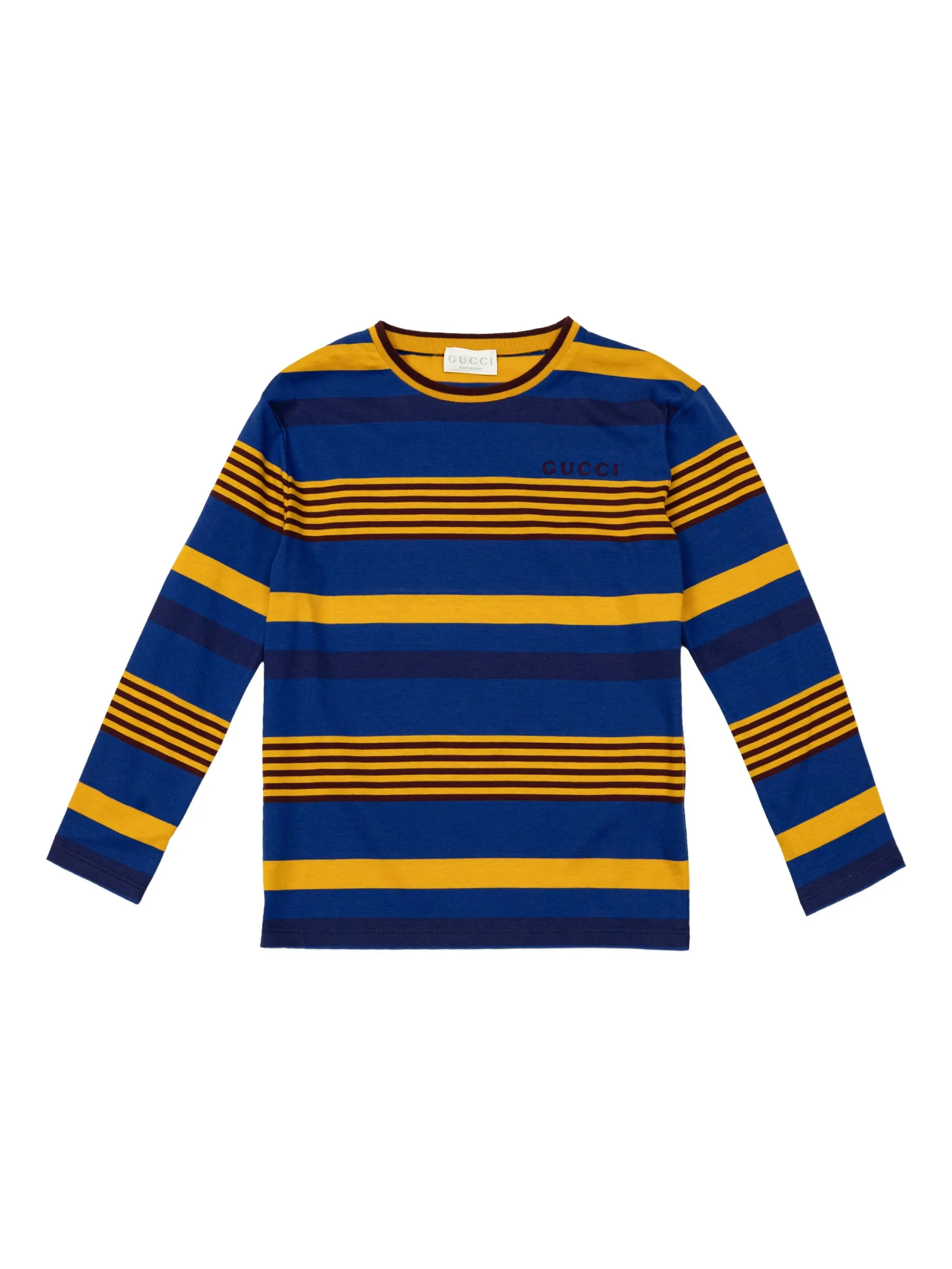 Полосатая футболка с длинными рукавами Gucci Kids, синий
Полосатая футболка с длинными рукавами Gucci Kids, синий