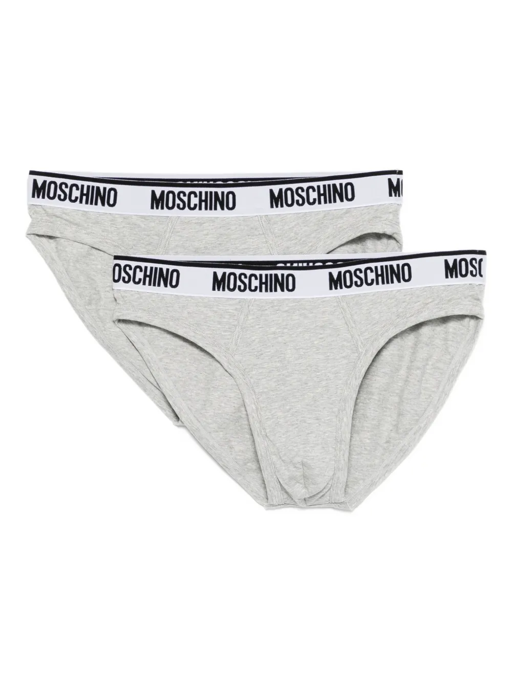 Комплект из двух трусов-брифов с логотипом Moschino, серый
Комплект из двух трусов-брифов с логотипом Moschino, серый
