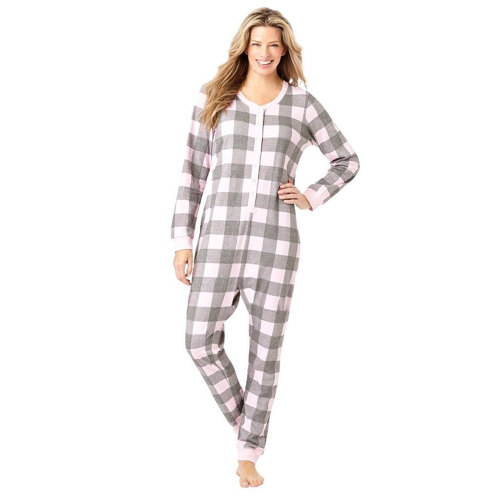 Женская комбинезон-пижама Dreams & Co. с праздничным принтом больших размеров, цвет Pink Grey Buffalo
Женская комбинезон-пижама Dreams & Co. с праздничным принтом больших размеров, цвет Pink Grey Buffalo