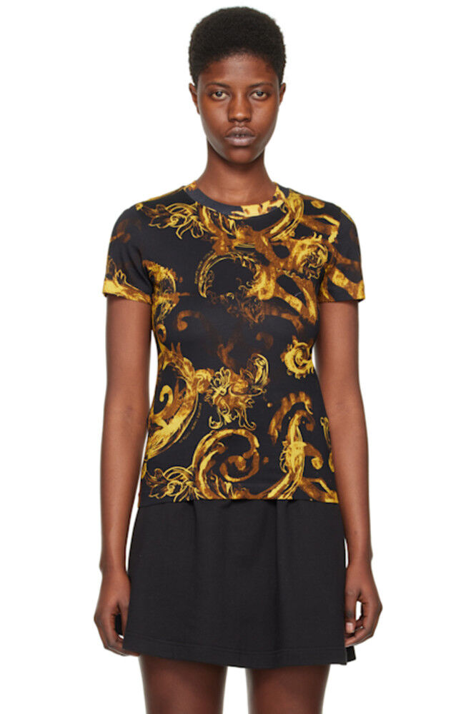 Черная футболка с акварельным принтом от кутюр Versace Jeans Couture
Черная футболка с акварельным принтом от кутюр Versace Jeans Couture