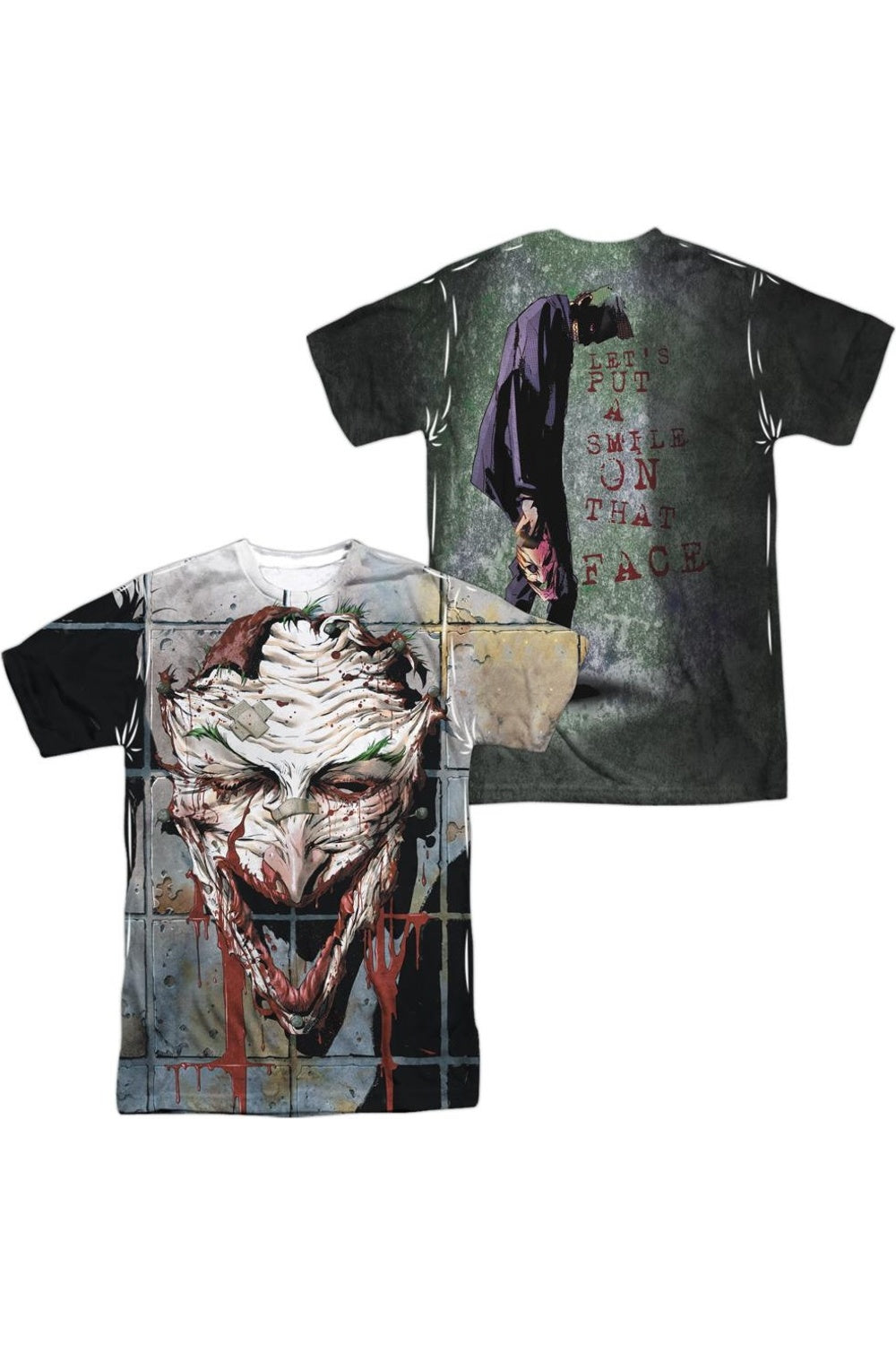 Футболка с коротким рукавом и принтом Batman Smile (спереди/сзади) для взрослых из полиэстера Gildan, белый
Футболка с коротким рукавом и принтом Batman Smile (спереди/сзади) для взрослых из полиэстера Gildan, белый