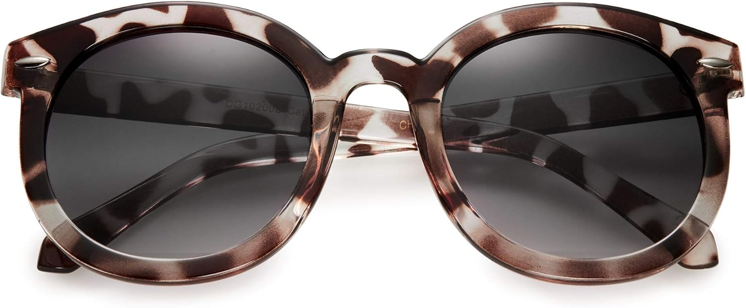 Круглые солнцезащитные очки в стиле ретро для женщин с защитой от УФ-излучения UV400, модные дизайнерские очки с большими круглыми линзами LEICO FASHION, Leopard Print | Gradient Smoke
Круглые солнцезащитные очки в стиле ретро для женщин с защитой от УФ-излучения UV400, модные дизайнерские очки с большими круглыми линзами LEICO FASHION, Leopard Print | Gradient Smoke