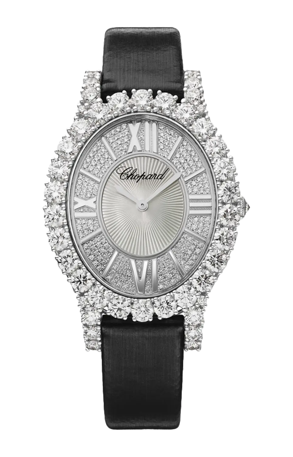 Часы Chopard L'heure du diamant oval medium из белого золота с бриллиантами
Часы Chopard L'heure du diamant oval medium из белого золота с бриллиантами