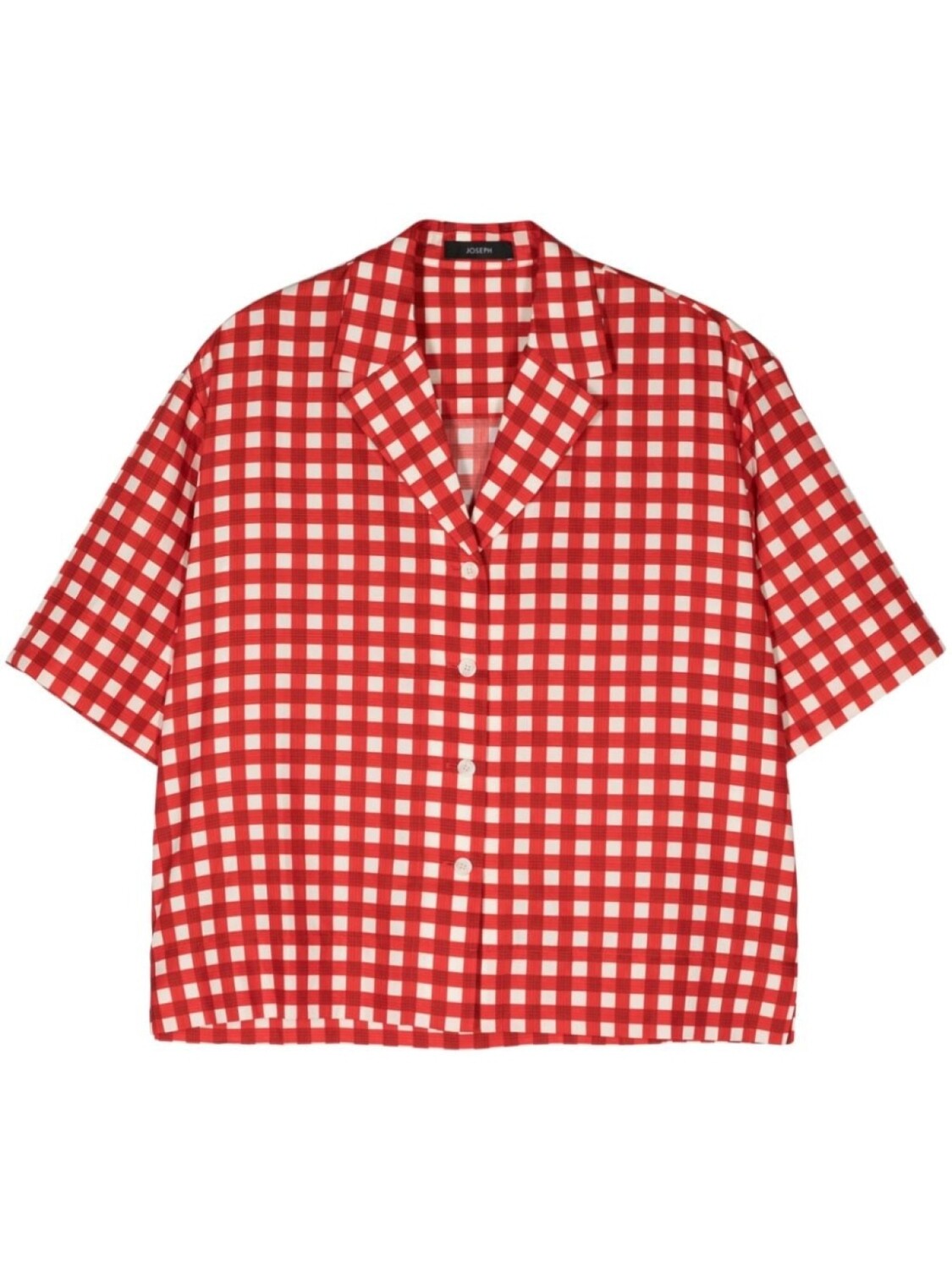 JOSEPH рубашка в клетку гингем с короткими рукавами, красный 
JOSEPH рубашка в клетку гингем с короткими рукавами, красный