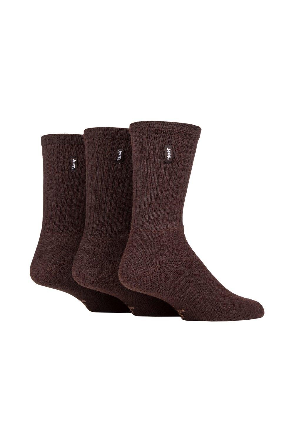 3 пары хлопковых спортивных носков Urban Trail Jeep, коричневый 
3 пары хлопковых спортивных носков Urban Trail Jeep, коричневый