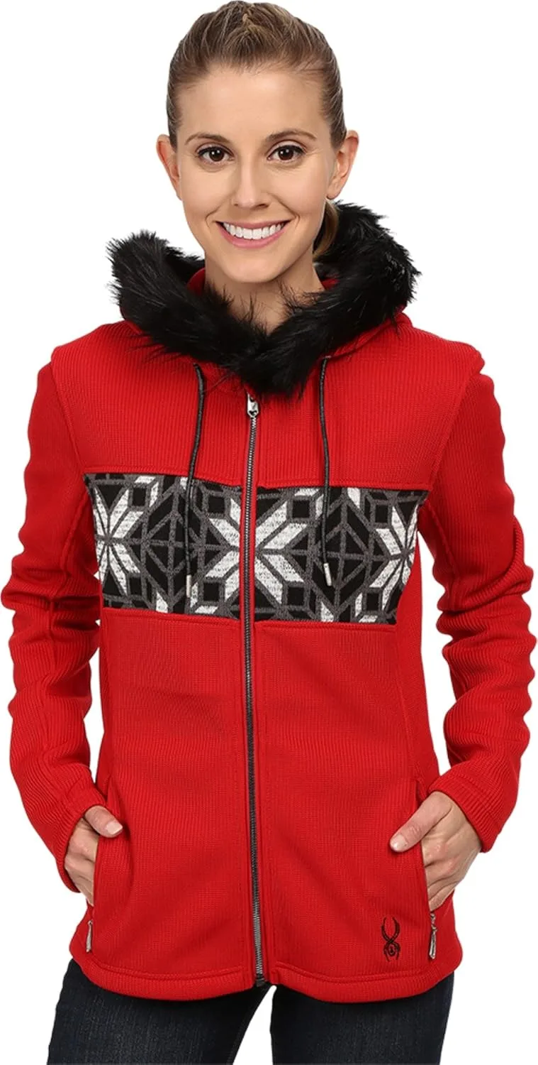 Spyder женская толстовка с капюшоном из искусственного меха
Spyder женская толстовка с капюшоном из искусственного меха