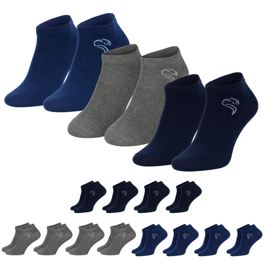 BLACK SNAKE Базовые носки для кроссовок | 12 пар | Женские и мужские | Тёмно-синий/синий/серый
BLACK SNAKE Базовые носки для кроссовок | 12 пар | Женские и мужские | Тёмно-синий/синий/серый