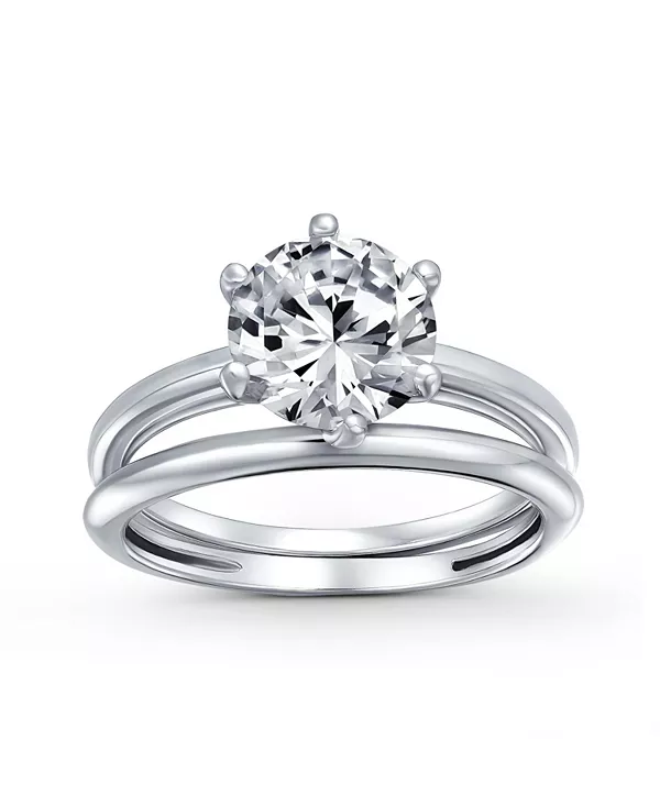 Кольцо-Солитер с традиционным круглым камнем 3 карата и 6-зубчатым фианитом, стерлинговое серебро Bling Jewelry, colorless
Кольцо-Солитер с традиционным круглым камнем 3 карата и 6-зубчатым фианитом, стерлинговое серебро Bling Jewelry, colorless